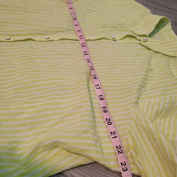 Chico's Womens Seaside Stripe Amalia Button-Up Shirt Large Multicolor 3/4 Sleeve - Picture 8 of 10